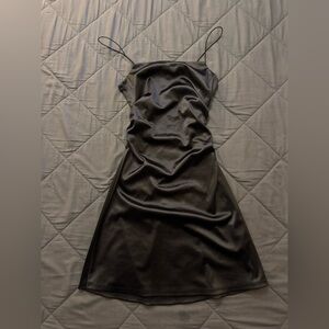 Divided Black Mini Dress